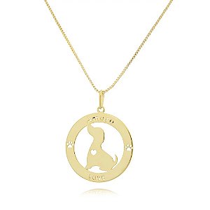 Mandala Com Pet e Nome Personalizado • Banhado a Ouro 18k