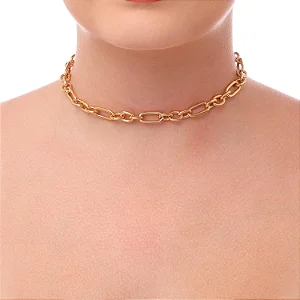 Choker de Elos 3x1 • Banhado a Ouro 18k