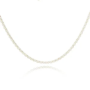 Choker Elos De Corações Vazados (35cm) • Banhado a Ouro 18k