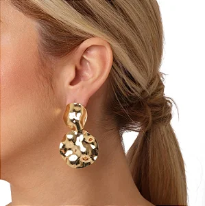 Brinco Orgânico • Banhado a Ouro 18k