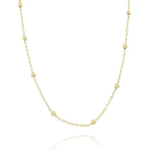 Choker De Bolinhas (32cm+10cm) • Banhado a Ouro 18k
