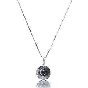 Colar Pingente Redondo 1,5cm Fotogravação Personalizado • Banhado a Ouro 18k