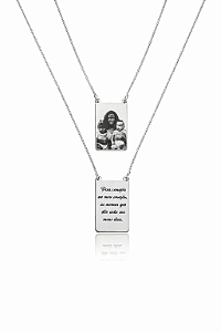 Escapulário Gravação e Mensagem personalizada • Banhado