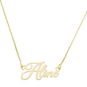 Colar Nome Simples Personalizado • Banhado a Ouro ou Prata