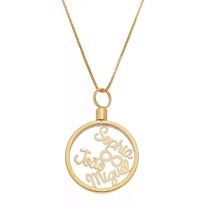 Colar Capsulas com nome e acessórios Personalizado • Banhado a Ouro ou Prata