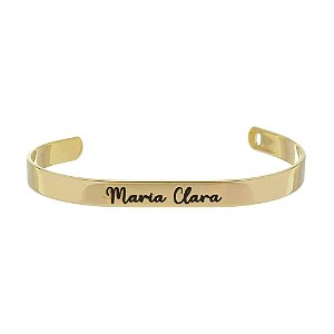 Bracele com escrita Personalizada • Banhado a Ouro ou prata