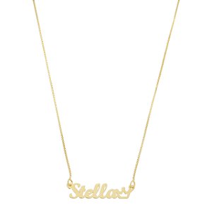 Colar Infantil Nome Personalizado • Banho Ouro ou Prata