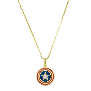 Colar Infantil Simbolo personagem herói• Banho Ouro ou Prata