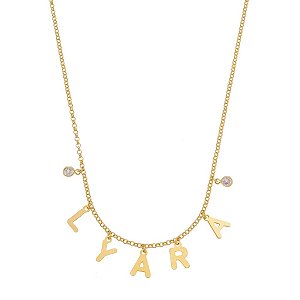 Colar Infantil com Iniciais e Ponto de Luz • Banho Ouro ou Prata