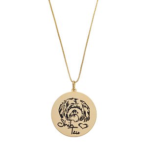 Colar Personalizado com Pet Gravado • Banho Ouro ou Prata