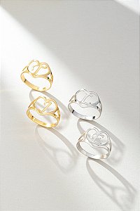 Anel Personalizado com Inicial Banhado a Ouro 18K – Delicado e Significativo