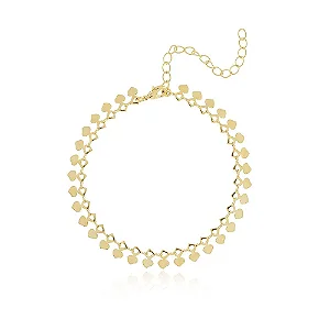 Pulseira De Coraçôes • Banhado a Ouro 18k