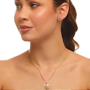Conjunto Árvore da Vida Cravejado • Banhado a Ouro 18k
