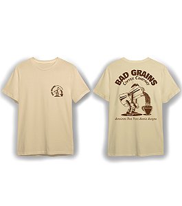 CAMISETA BAD GRAINS COFFEE SERVIMOS BEM