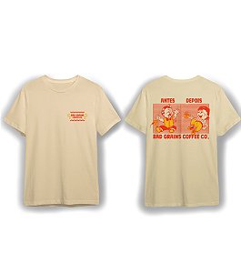 CAMISETA BAD GRAINS COFFEE ANTES E DEPOIS