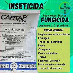 Fungicida inseticida Cartap br 500 - 100 gr - Cloridrato de Cartape