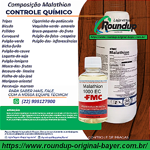 Inseticida Malathion 1000 CE Fracionado 100 ml - Contato e Ingestaõ