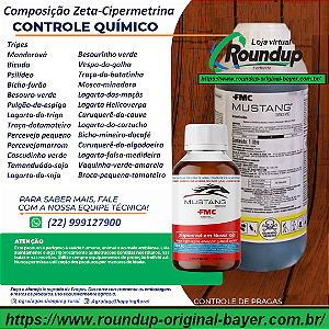 Inseticida Mustang 350 Fracionado 100 ml - Composição Zeta-Cipermetrina