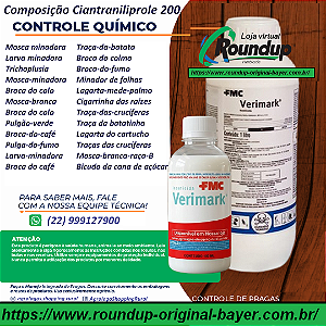 inseticida ingestão e contato Verimark Fracionado 100 ml - Composição Ciantraniliprole 200