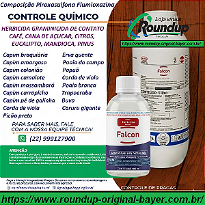 Herbicida Falcon Fracionado 100 ml - Composição Flumioxazina