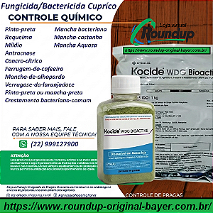 Fungicida Kocide Fracionado 100 gr - Composição Hidróxido de Cobre