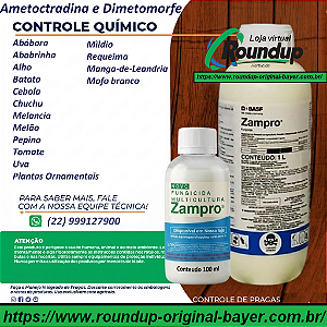 Fungicida de contato Zampro Fracionado 100 ml - Composição Ametoctradina e Dimetomorfe