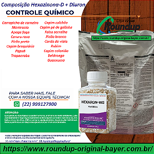 Herbicida Hexaron® WG Fracionado 100 gr - Composição Hexazinona + Diurom