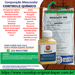 Fungicida Manzate 800 WP Fracionado 100 g - Composição Mancozebe