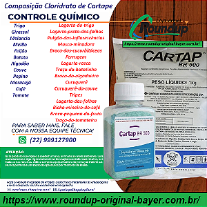 Fungicida Cartap br 500 Fracionado 100 gr - Composição Cloridrato de Cartape