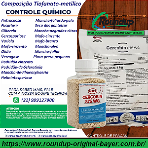 Fungicida Cercobin 875 WG Fracionado 100 gr - Composição tiofanato-Metilico