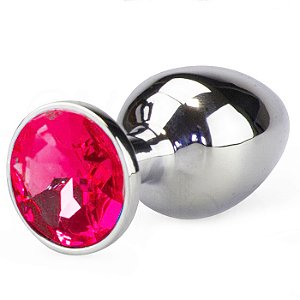 Plug anal de luxo em alumínio, com formato cônico, feito em alumínio fundido e polido a mão - tamanho G - VIPMIX-VERMELHO