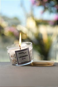 Vela no copo tampa de madeira patê - diversos aromas