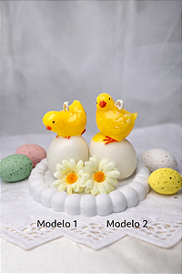 Páscoa - Pintinhos de páscoa em vela (individual)