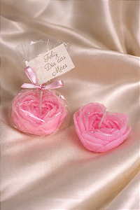 Coração em rosas pequeno com tag dia das mães