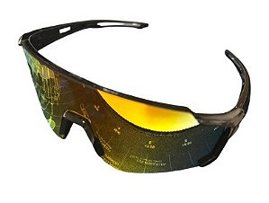 Óculos Fast Pace Com Lente Polarizada e Proteção UV400 - Amarelo-Preto