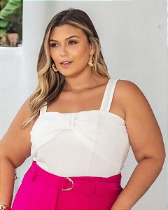 Blusa Canelada Laço