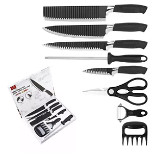 Kit Churrasco 8 Peças Inox