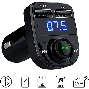 Carregador Transmissor Usb Fm Mp3 Sem Fio Bluetooth