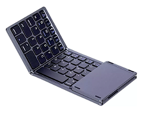 Teclado Bluetooth Dobrável Touchpad Para Celular Tablet Pc