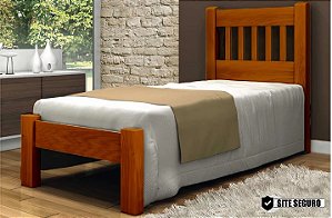 Cama Perola Viúvo 1,08x1,98 Madeira Maciça São Pedro