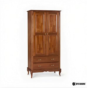 Roupeiro Hanover 2 Porta S/ Maleiro 60818 Linz 100% Madeira Maciça