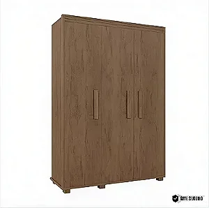 Guarda Roupa Multiuso Belize Solteiro 3 Portas 100% MDF Barreto Lonçarcci