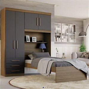 Guarda Roupa Advantage 4P 3G c/Cama Baú 1214 Batrol