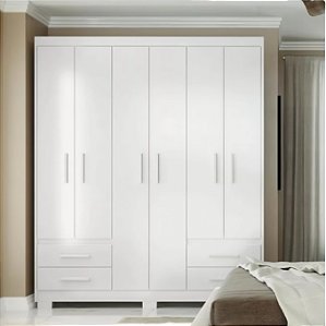 GUARDA ROUPA PRIMACY 6 PORTAS E 4 GAVETAS BATROL COD:1197