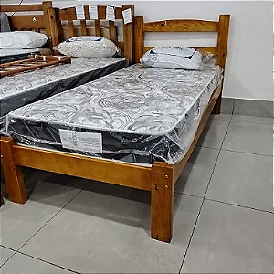 Cama Solteiro Afromar em Madeira maciça Mel *PRONTA ENTREGA*