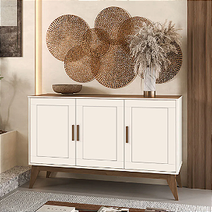 Buffet Sierra 1.30m Cor: Off-White/Nogueira 48234 EDN