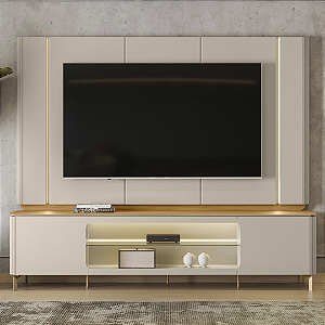 Conjunto Rack Santorini c/ LED + Painel Santorini Linea