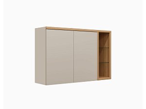 Modulo Aéreo Duplo Com Nicho 1,20m 100% MDF Allure Linea Brasil