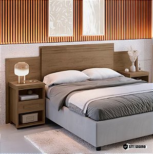 Cabeceira Dinamarca 100% MDF Com 2 Criados Legno Barreto Lonçarcci