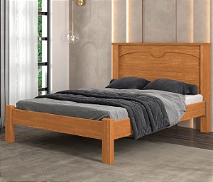 Cama Casal Amsterdã 100% MDF Nature Barreto Lonçarcci